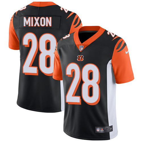 Nike Bengals #28 Joe Mixon Black Team Color Men's Stitched NFL Vapor Untouchable Limited Jersey - Click Image to Close